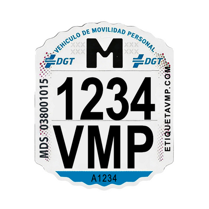 Matrícula VMP – Etiqueta Identificativa para Patinetes Eléctricos